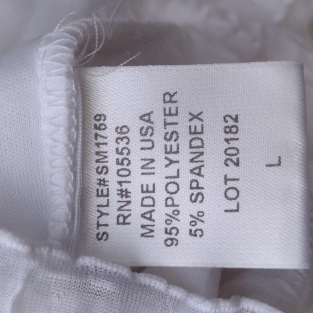 Travel Elements White Ruffled Tank Top L - Picture 5 of 7